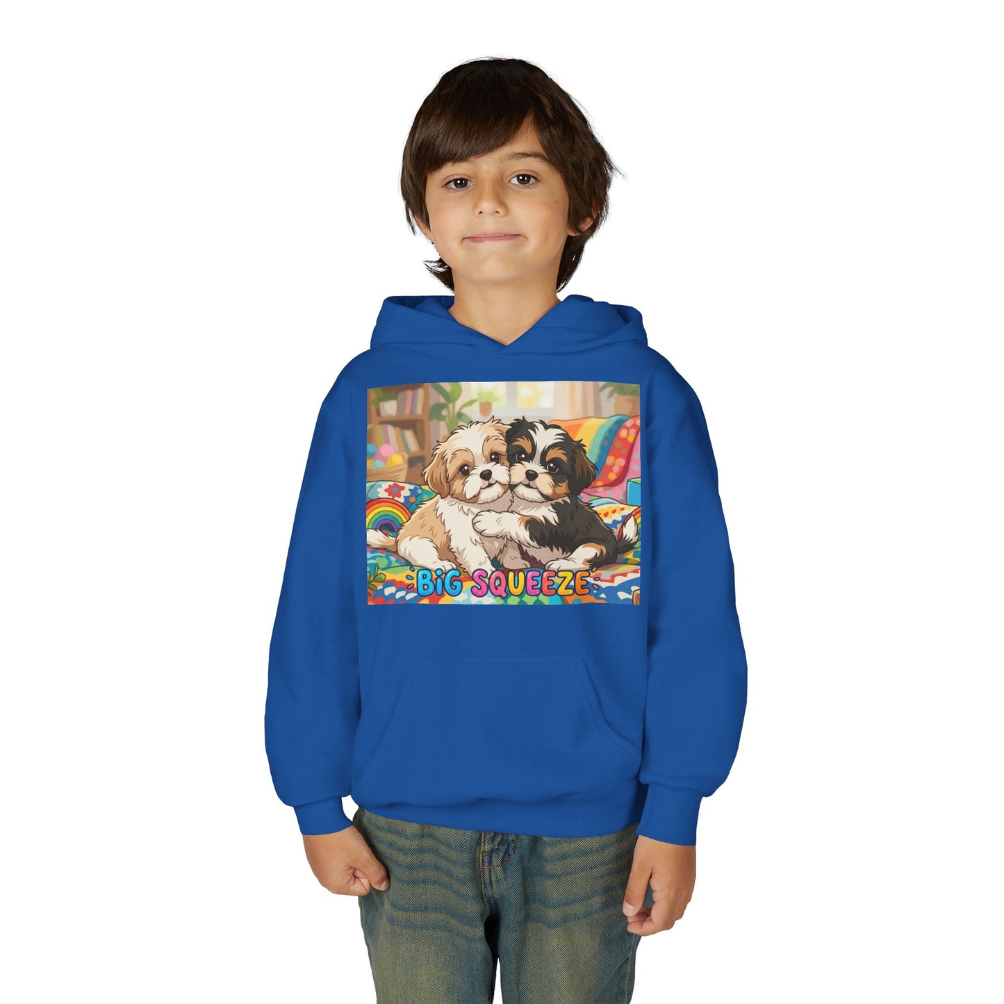 Big Squeeze Shih Tzu Youth Heavy Blend Hooded Sweatshirt