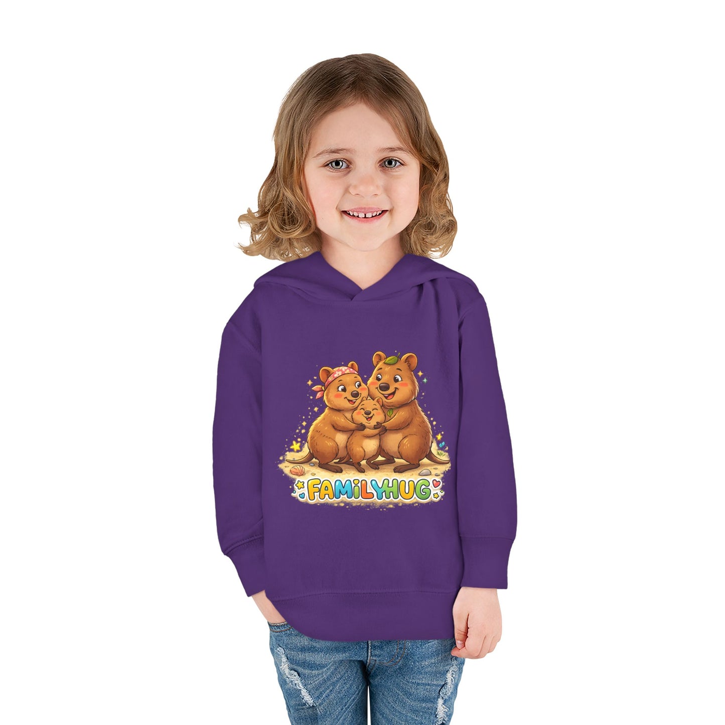 Family Hug Quokka Toddler Pullover Fleece Hoodie