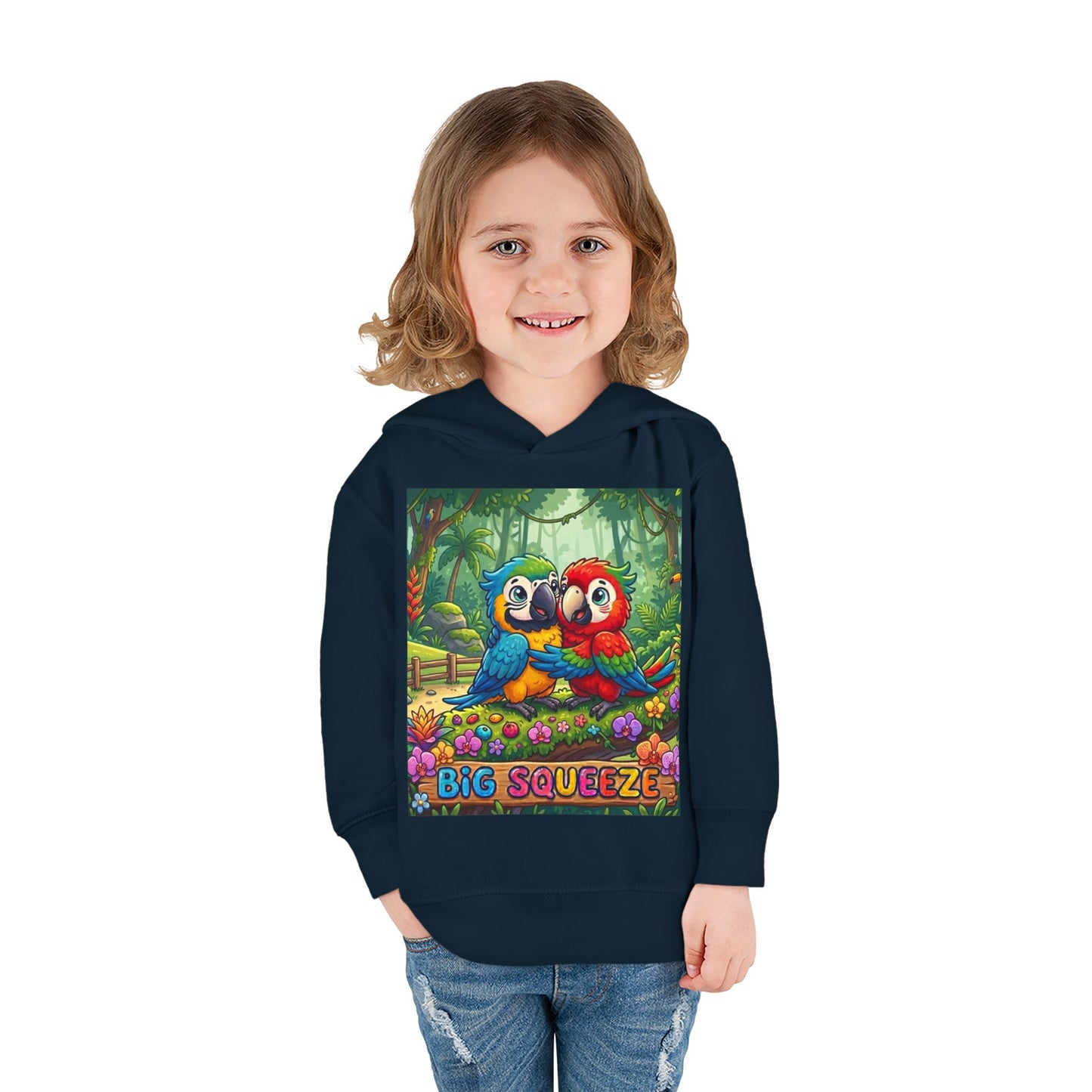 Big Squeeze Macaw Toddler Pullover Fleece Hoodie