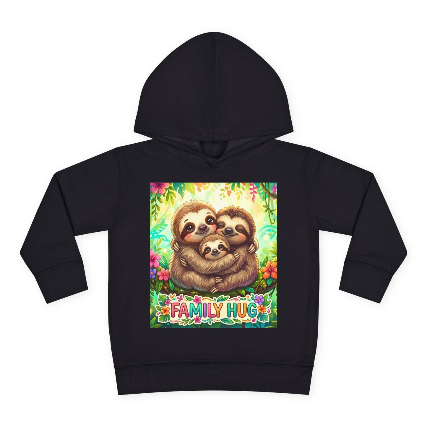 Family Hug Sloth Toddler Pullover Fleece Hoodie