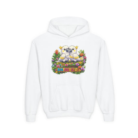 Big Squeeze Cockatoo Youth Heavy Blend Hooded Sweatshirt