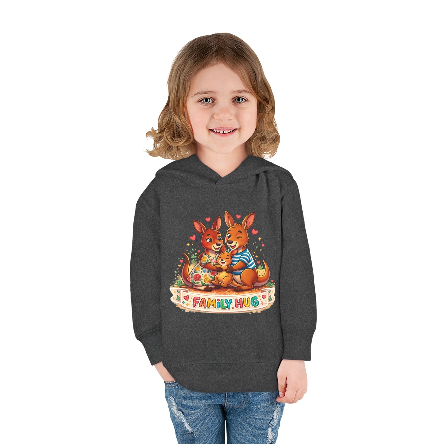 Family Hug Kangaroo Toddler Pullover Fleece Hoodie