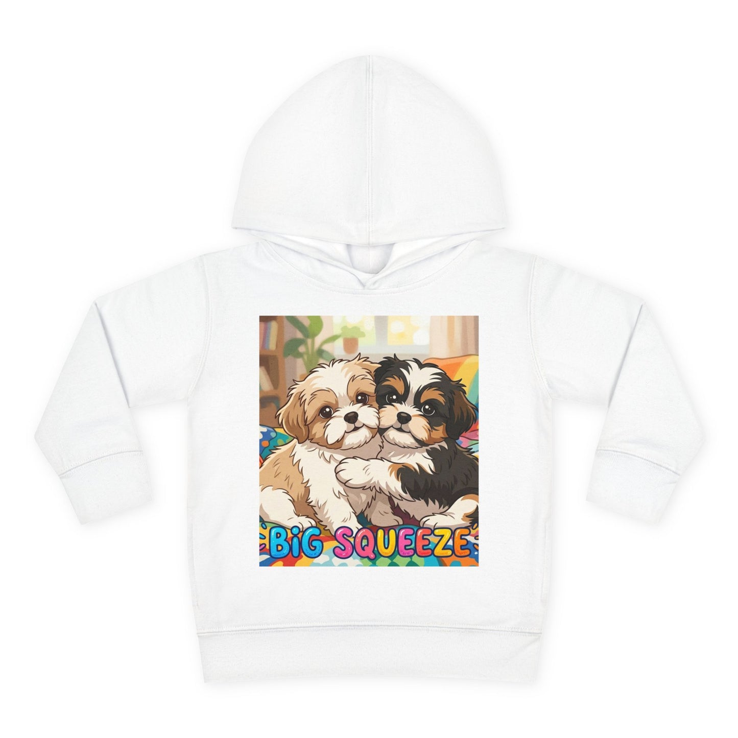 Big Squeeze Shih Tzu Toddler Pullover Fleece Hoodie
