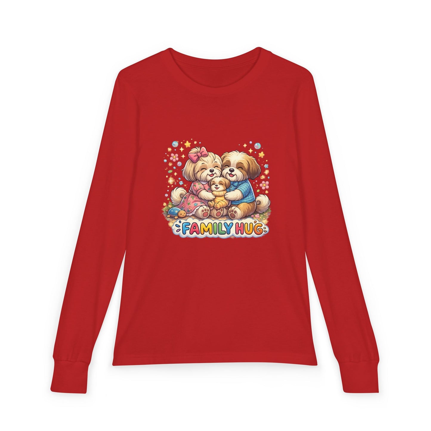 Family Hug Shih Tzu Youth Jersey Long Sleeve Tee