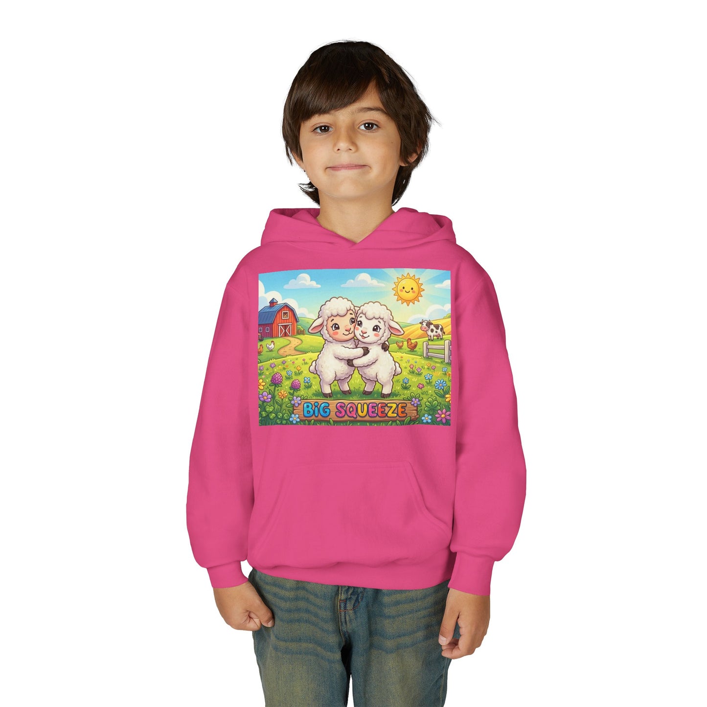 Big Squeeze Lamb Youth Heavy Blend Hooded Sweatshirt