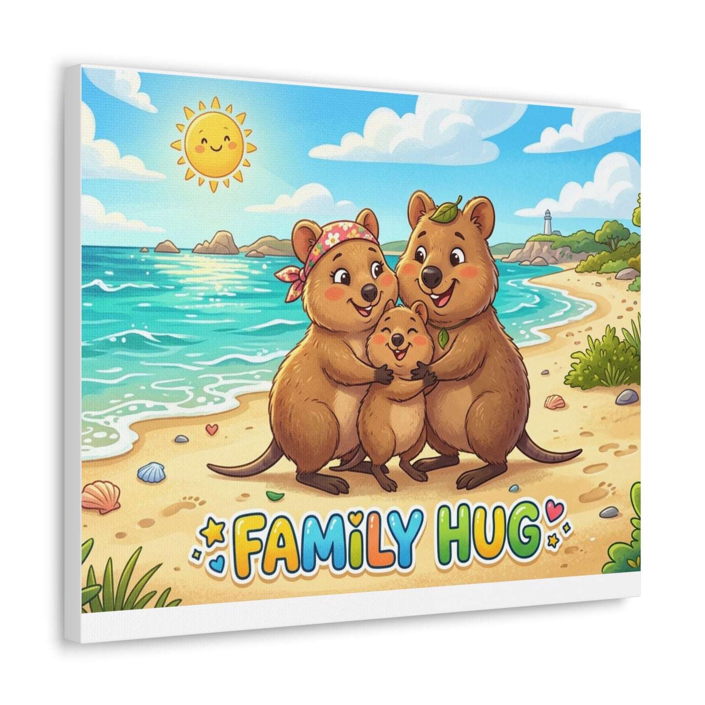 Family Hug Quokka Classic Canvas