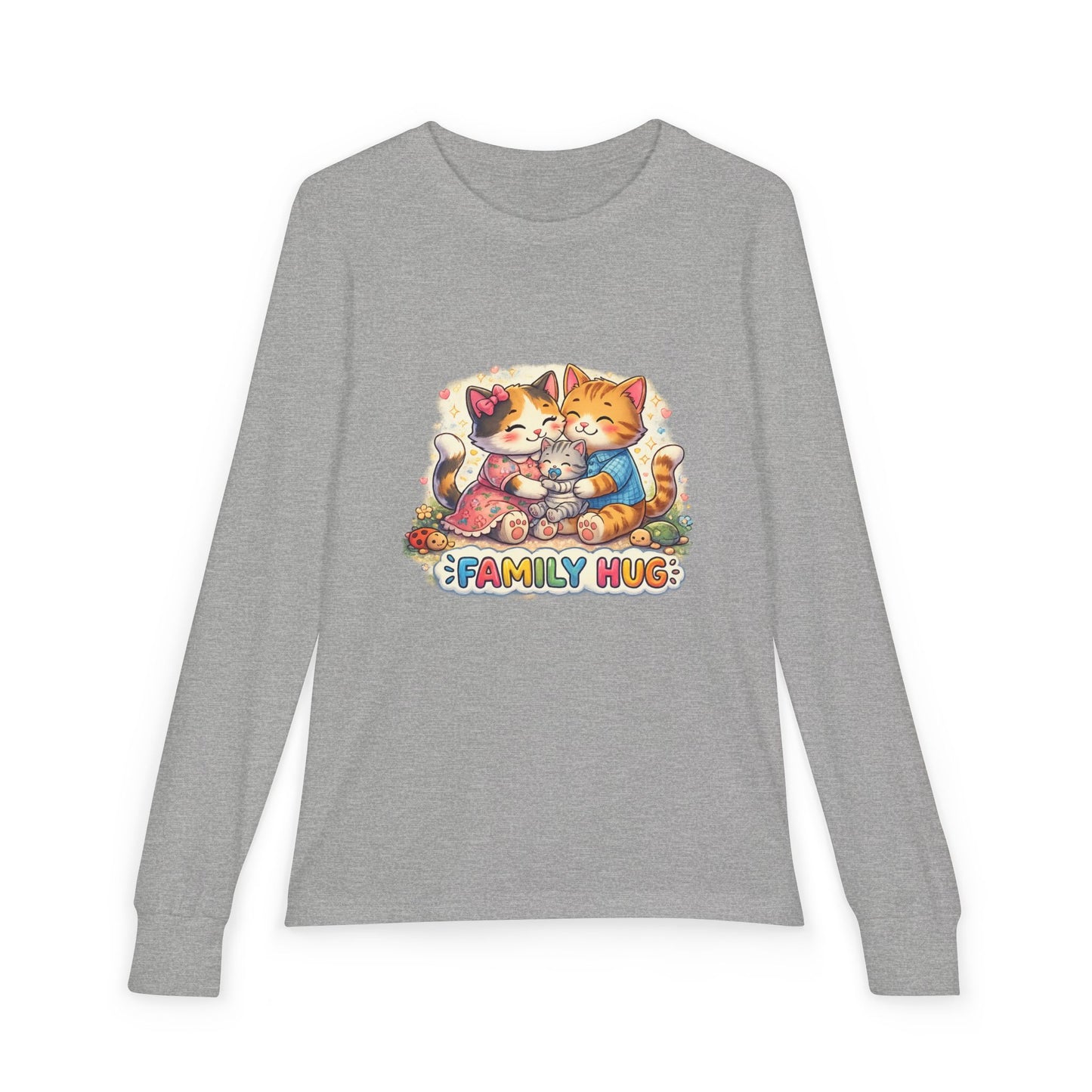 Family Hug Kitten Youth Jersey Long Sleeve Tee