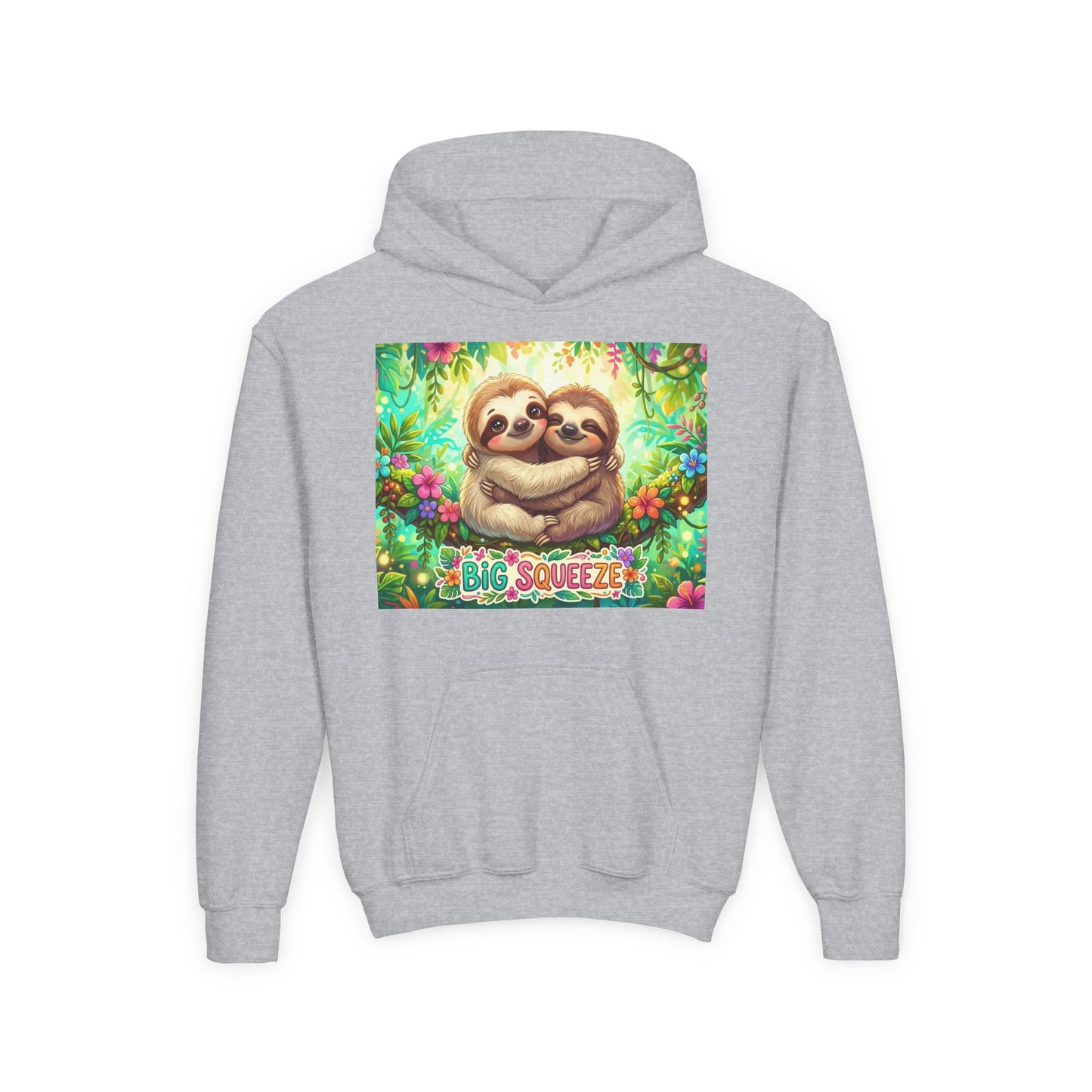 Big Squeeze Sloth Youth Heavy Blend Hooded Sweatshirt