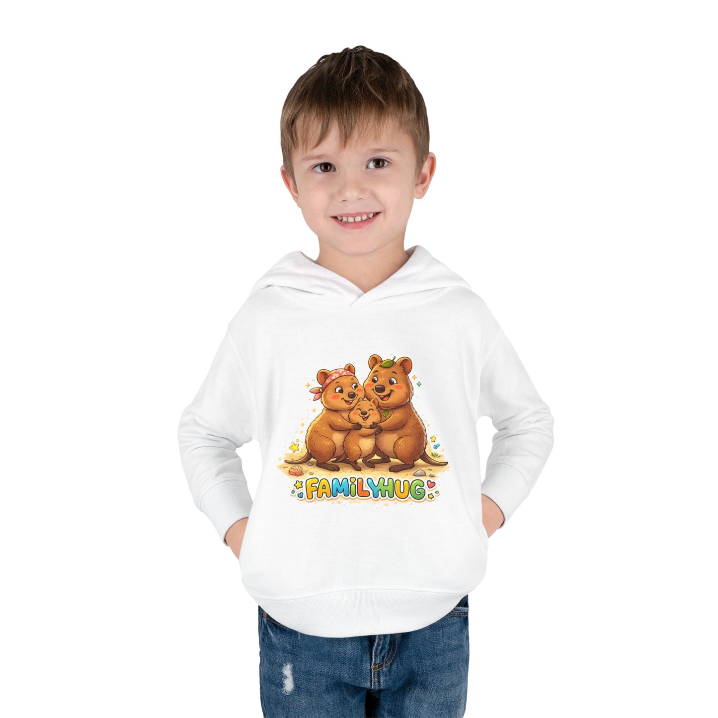 Family Hug Quokka Toddler Pullover Fleece Hoodie