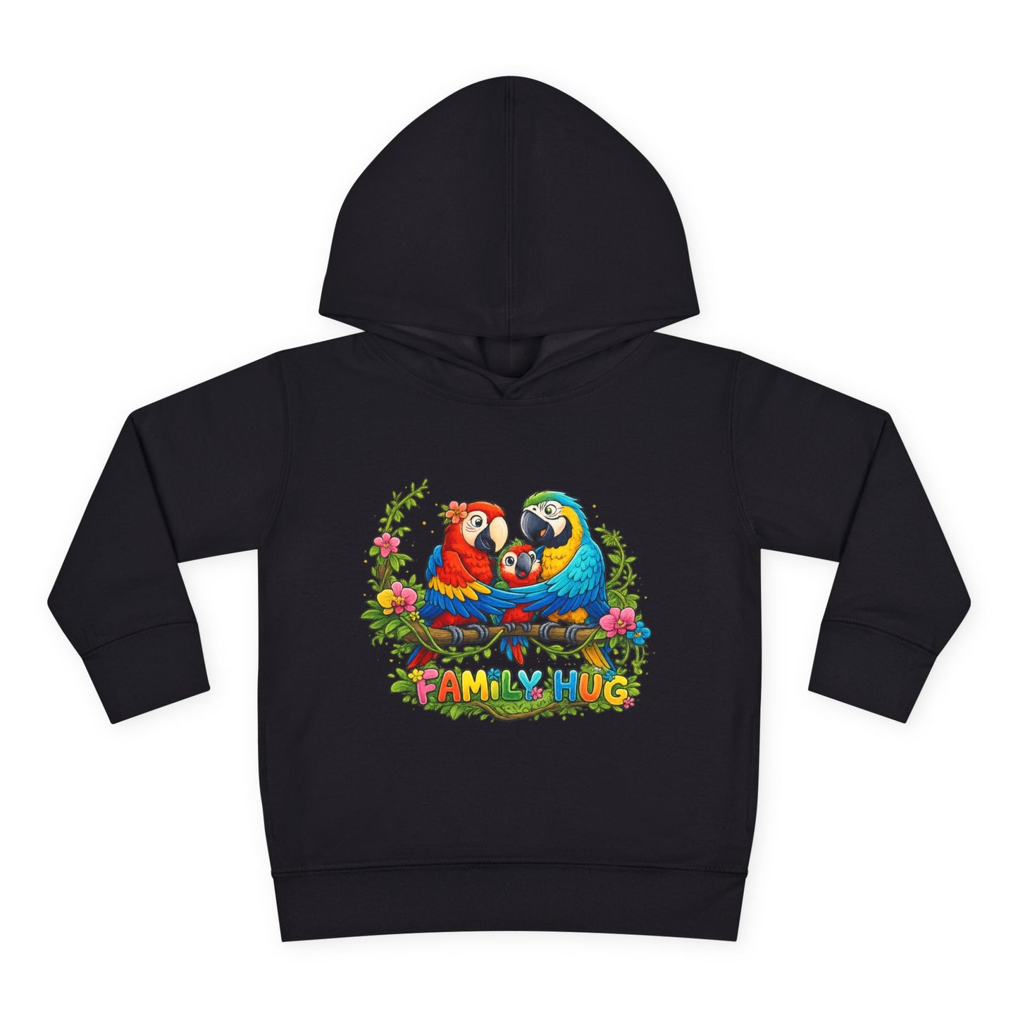 Family Hug Macaw Toddler Pullover Fleece Hoodie