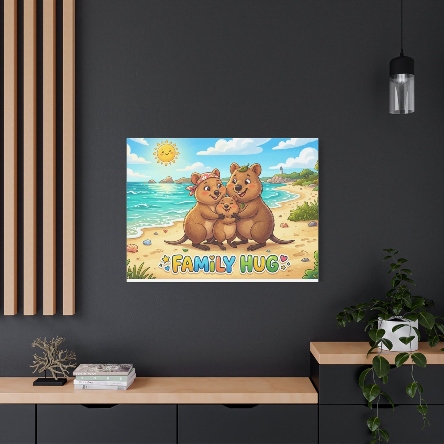 Family Hug Quokka Classic Canvas
