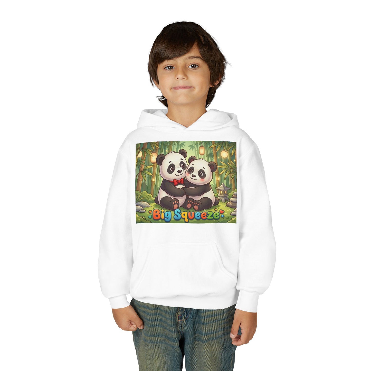 Big Squeeze Panda Youth Heavy Blend Hooded Sweatshirt