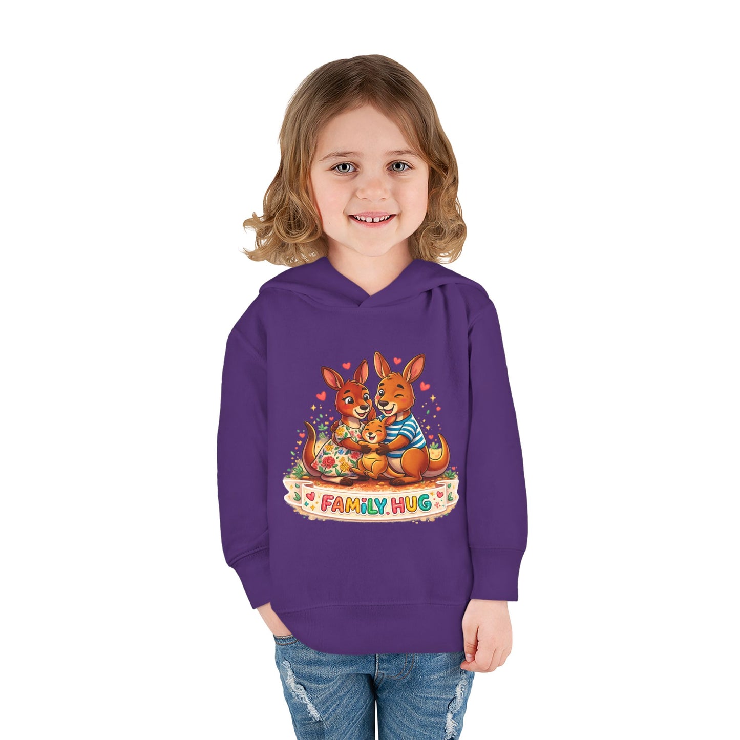 Family Hug Kangaroo Toddler Pullover Fleece Hoodie