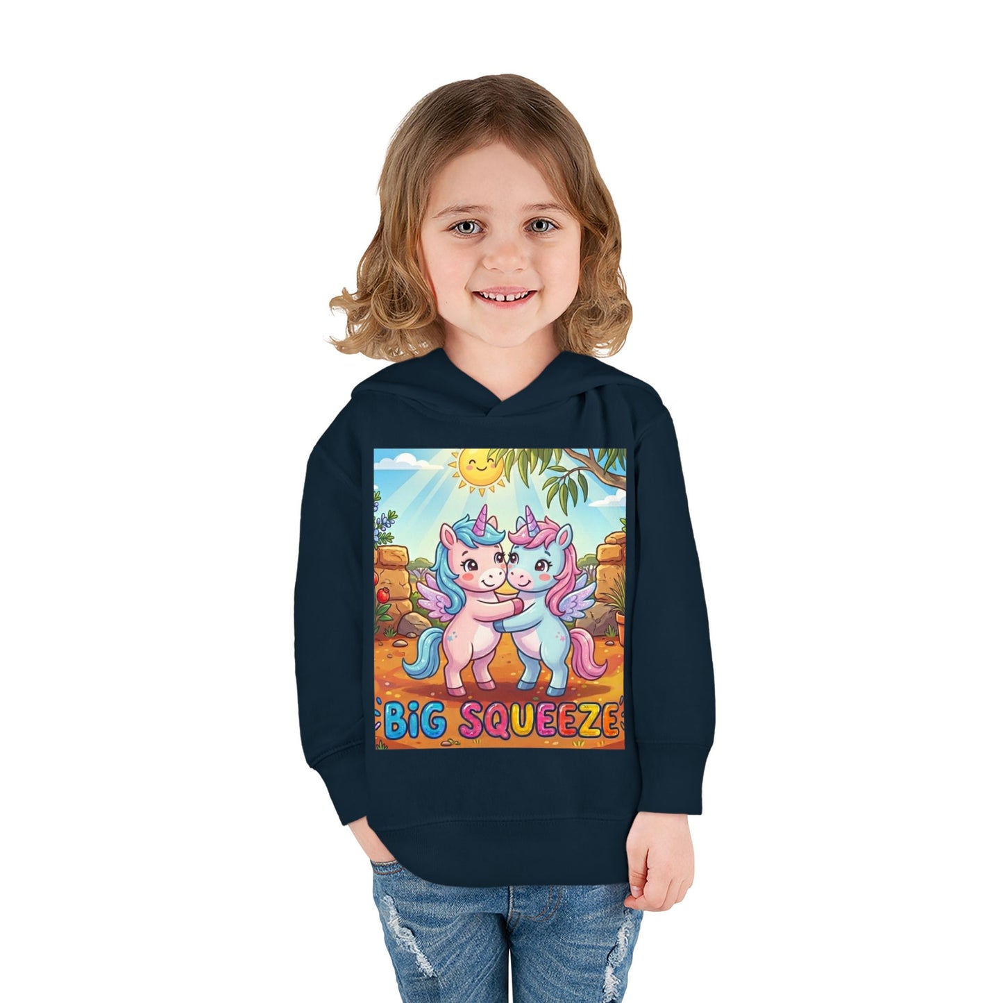 Big Squeeze Unicorn Toddler Pullover Fleece Hoodie