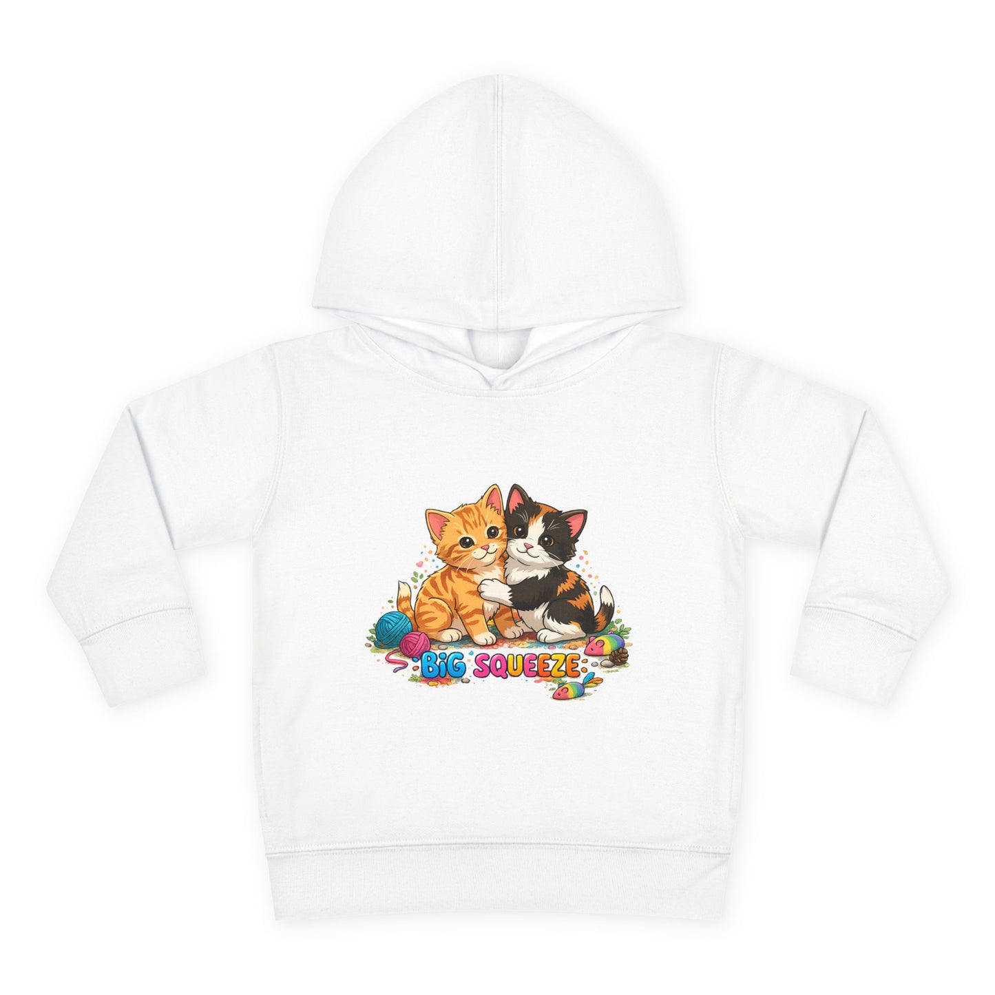 Big Squeeze Kitten Toddler Pullover Fleece Hoodie