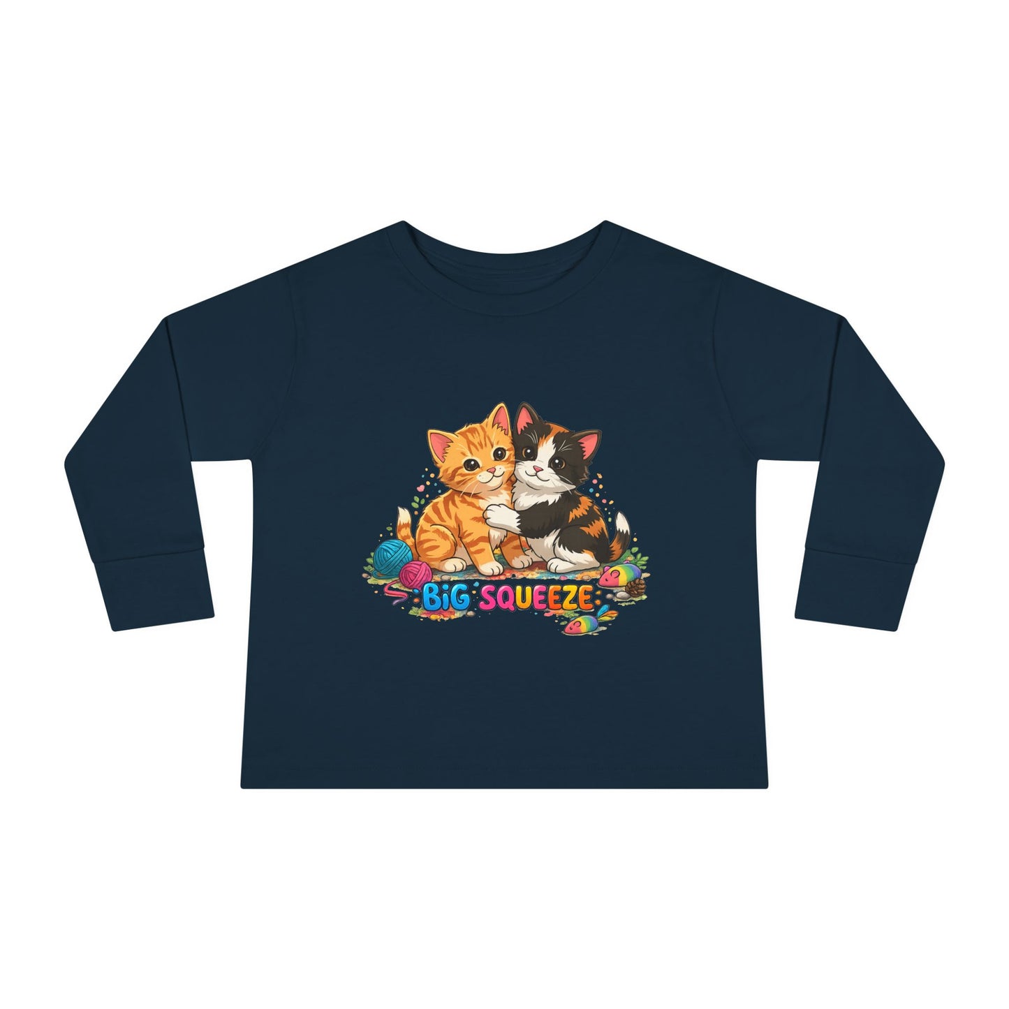 Big Squeeze Kitten Toddler Long Sleeve Tee