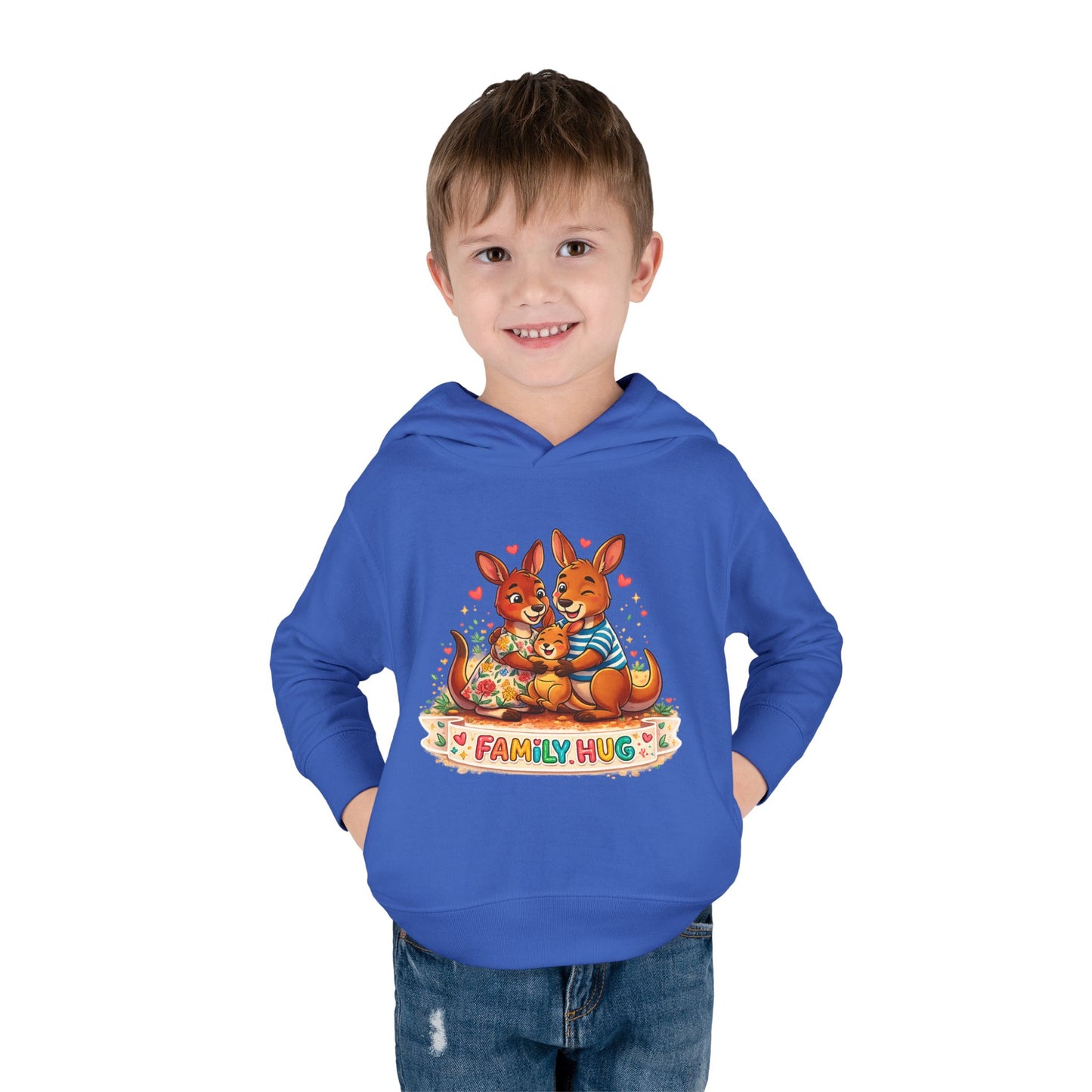 Family Hug Kangaroo Toddler Pullover Fleece Hoodie