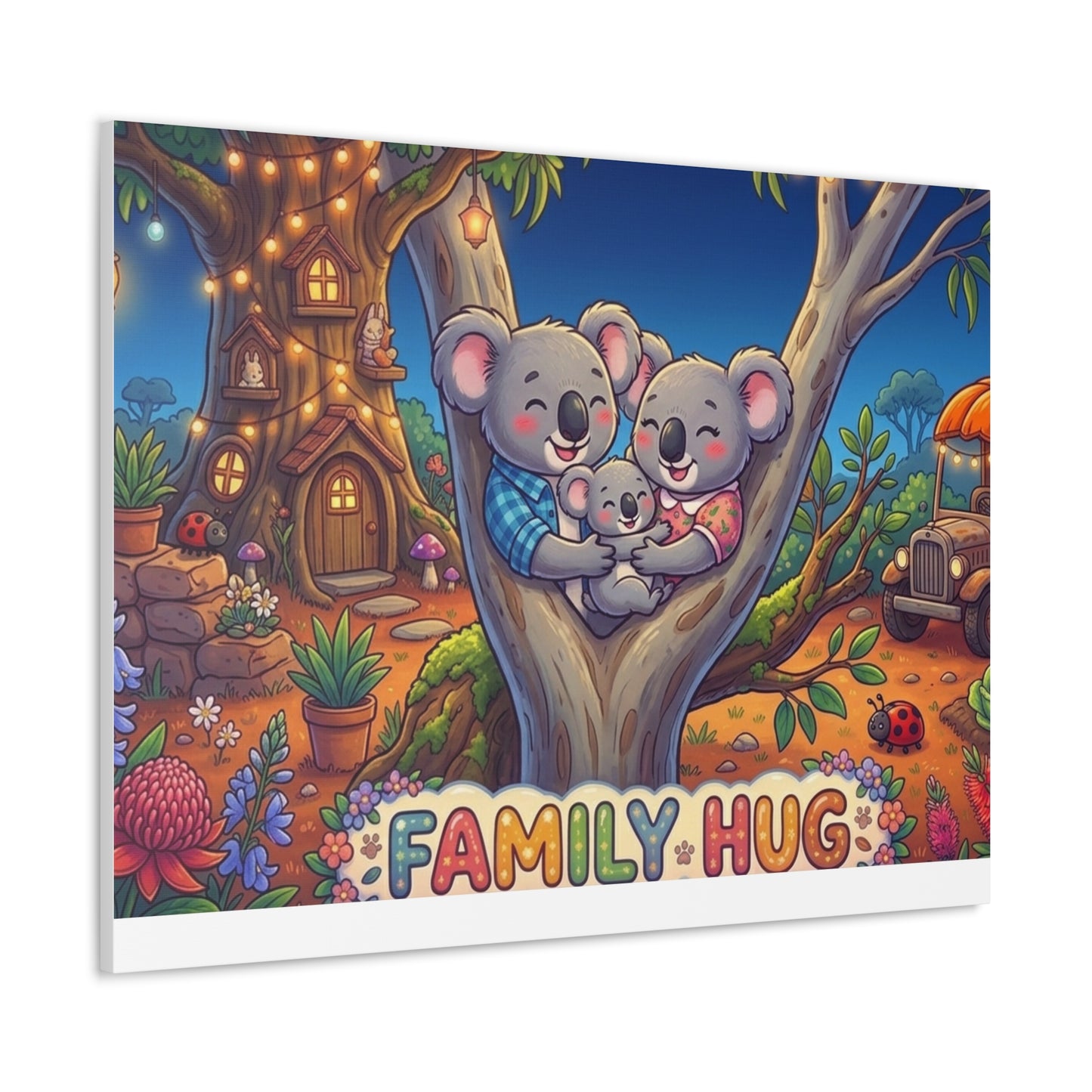 Family Hug Koala Classic Canvas