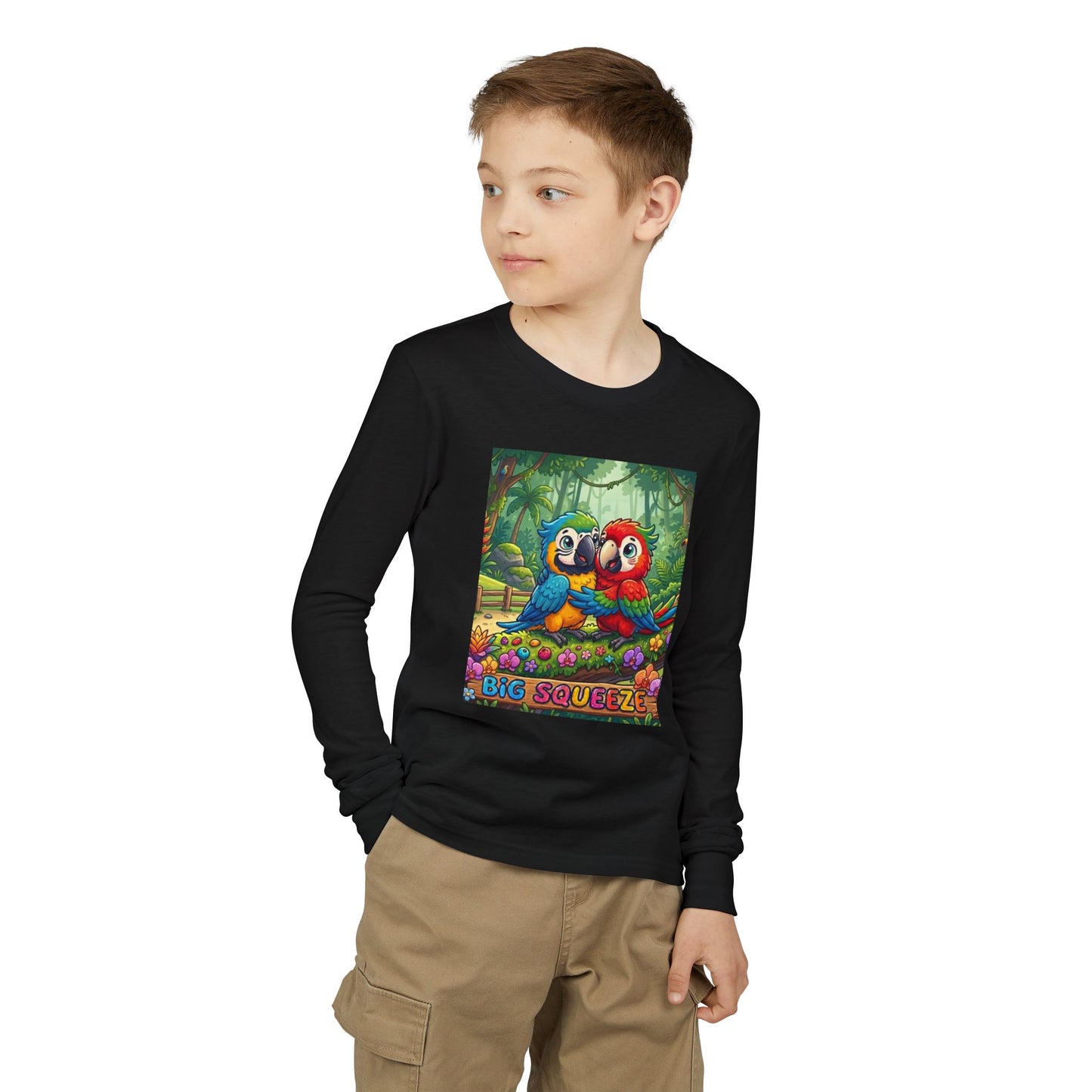 Big Squeeze Macaw Youth Jersey Long Sleeve Tee