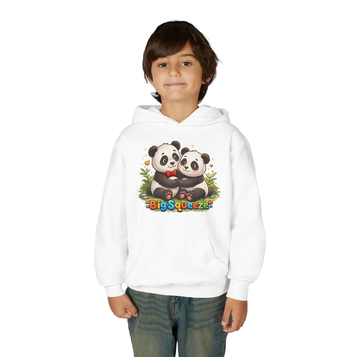 Big Squeeze Panda Youth Heavy Blend Hooded Sweatshirt