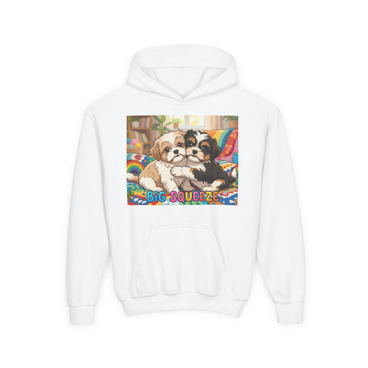Big Squeeze Shih Tzu Youth Heavy Blend Hooded Sweatshirt