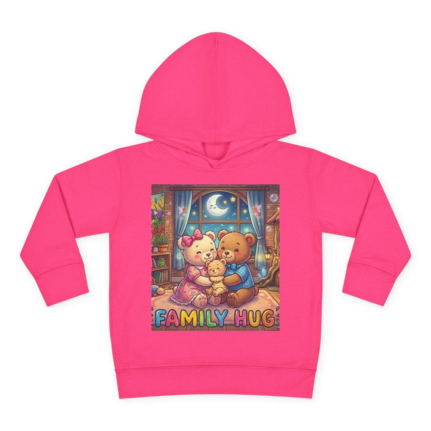 Family Hug Teddy Toddler Pullover Fleece Hoodie