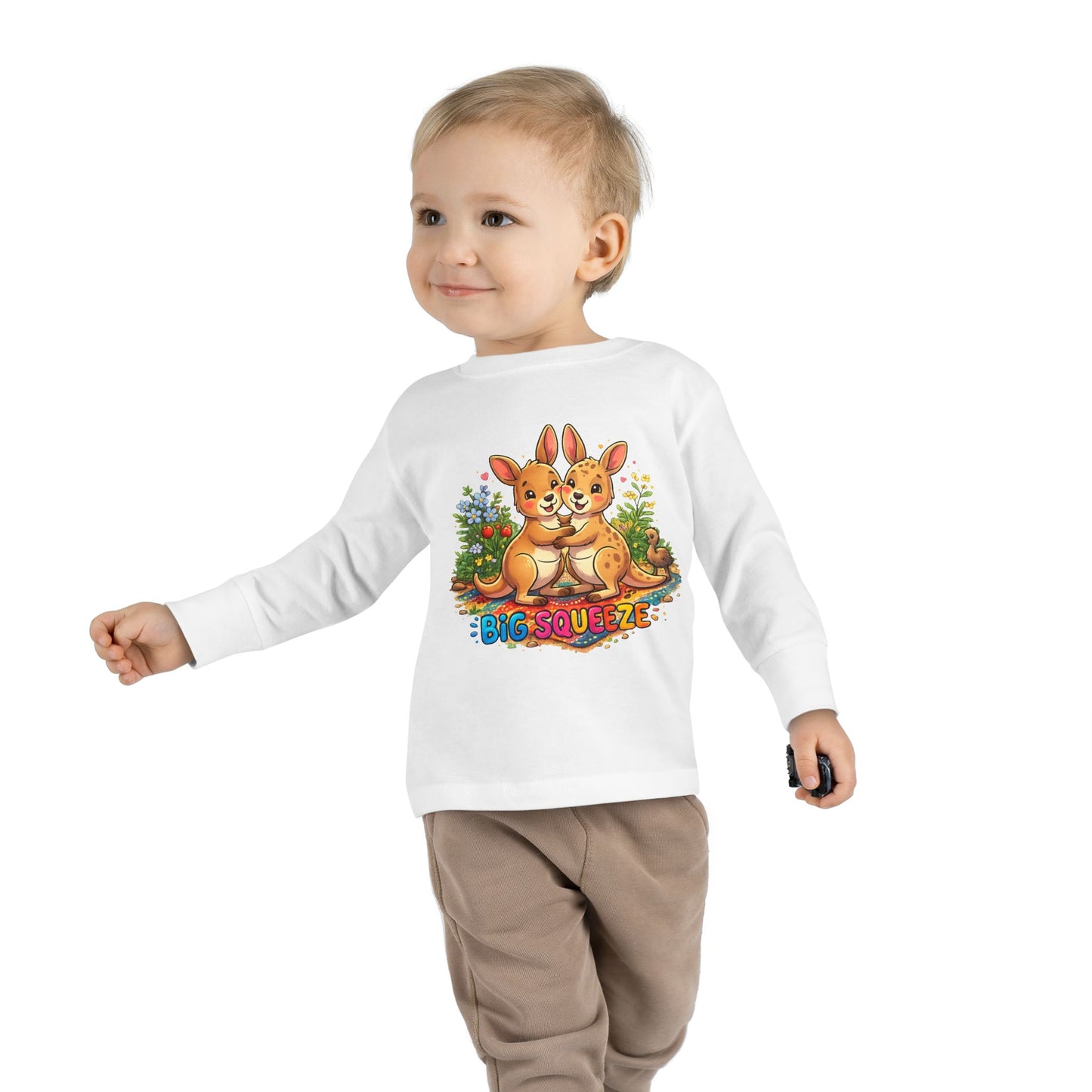 Big Squeeze Kangaroo Toddler Long Sleeve Tee