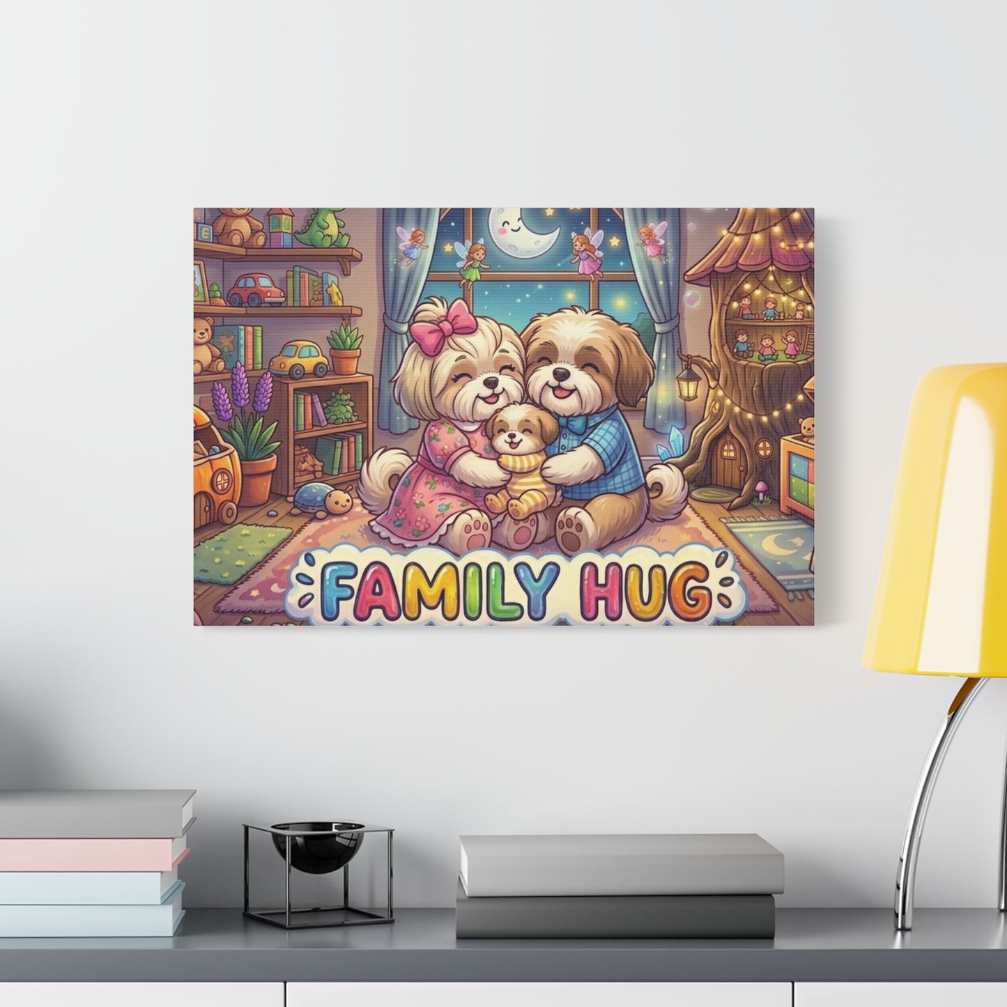 Family Hug Shih Tzu Classic Canvas