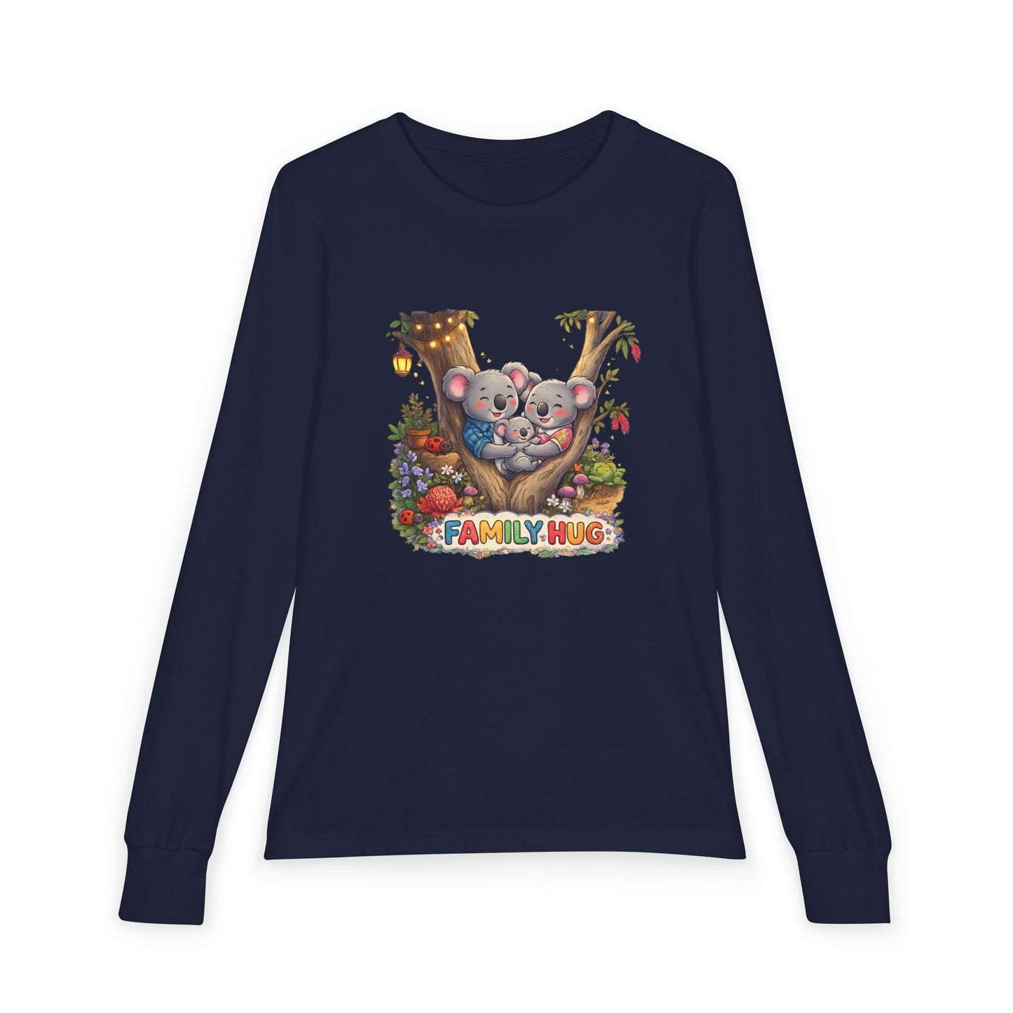 Family Hug Koala Youth Jersey Long Sleeve Tee