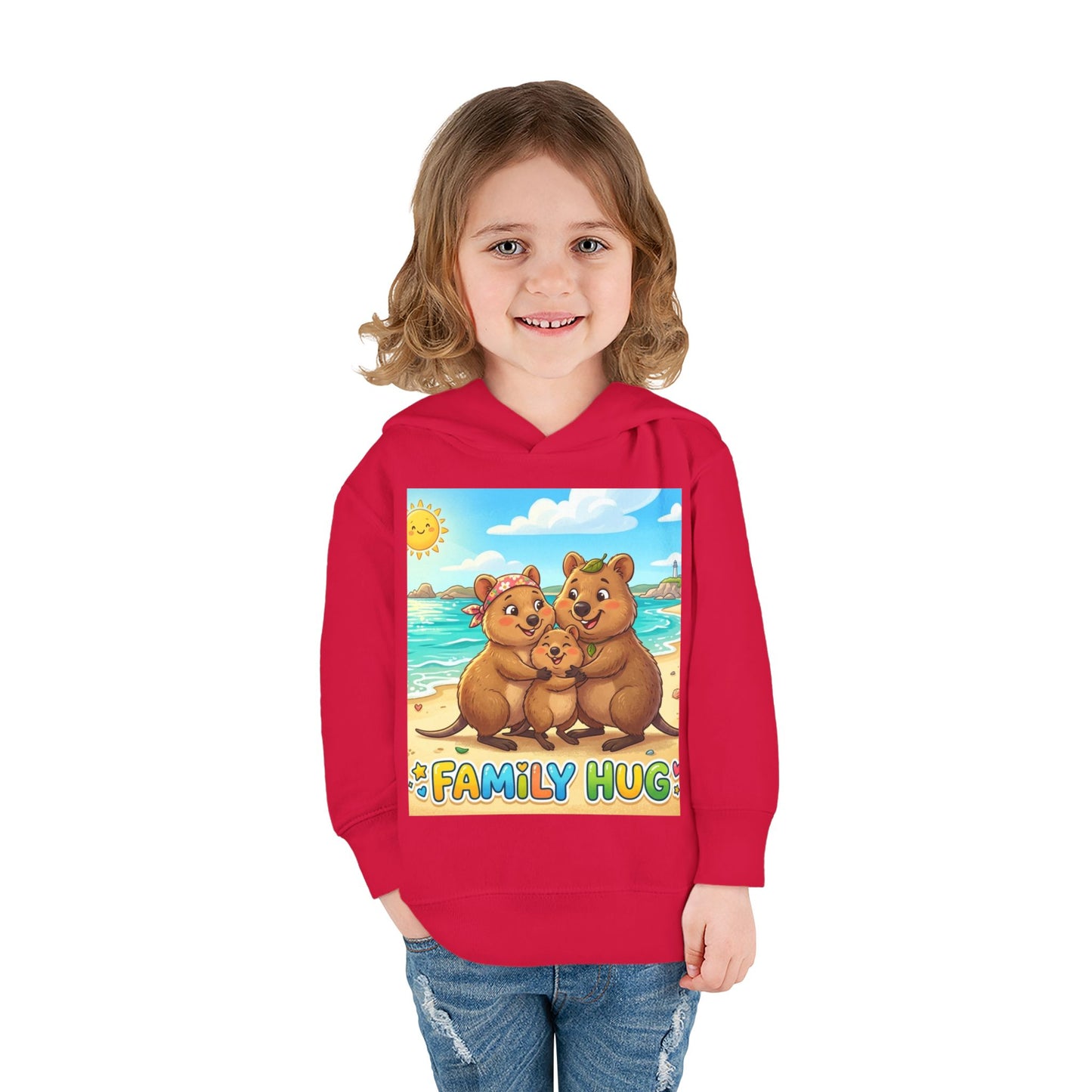 Family Hug Quokka Toddler Pullover Fleece Hoodie