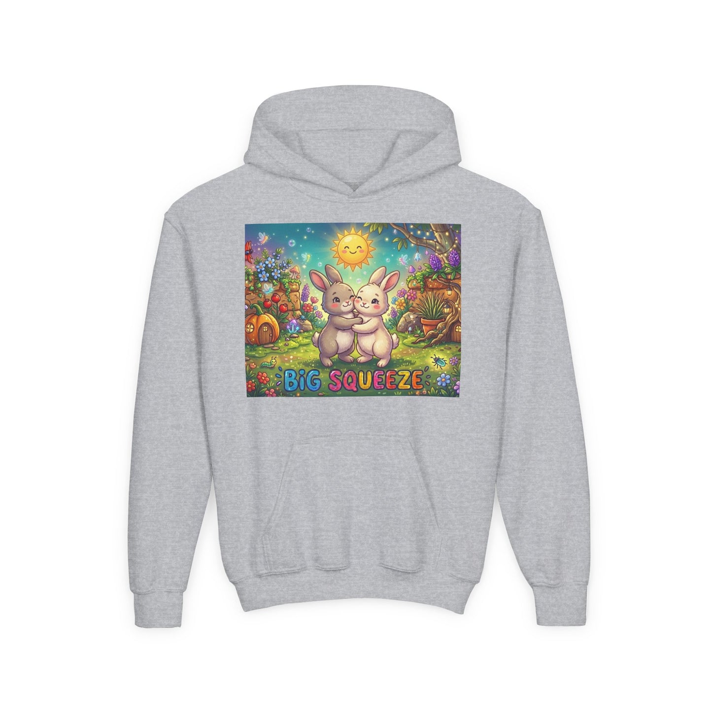 Big Squeeze Bunny Youth Heavy Blend Hooded Sweatshirt