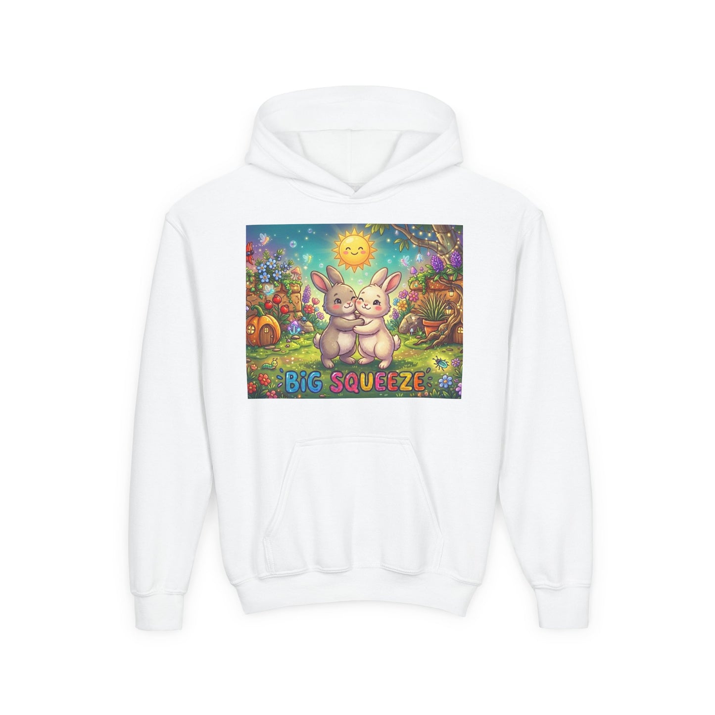 Big Squeeze Bunny Youth Heavy Blend Hooded Sweatshirt