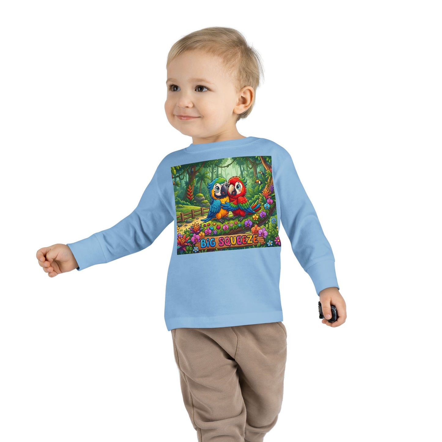 Big Squeeze Macaw Toddler Long Sleeve Tee