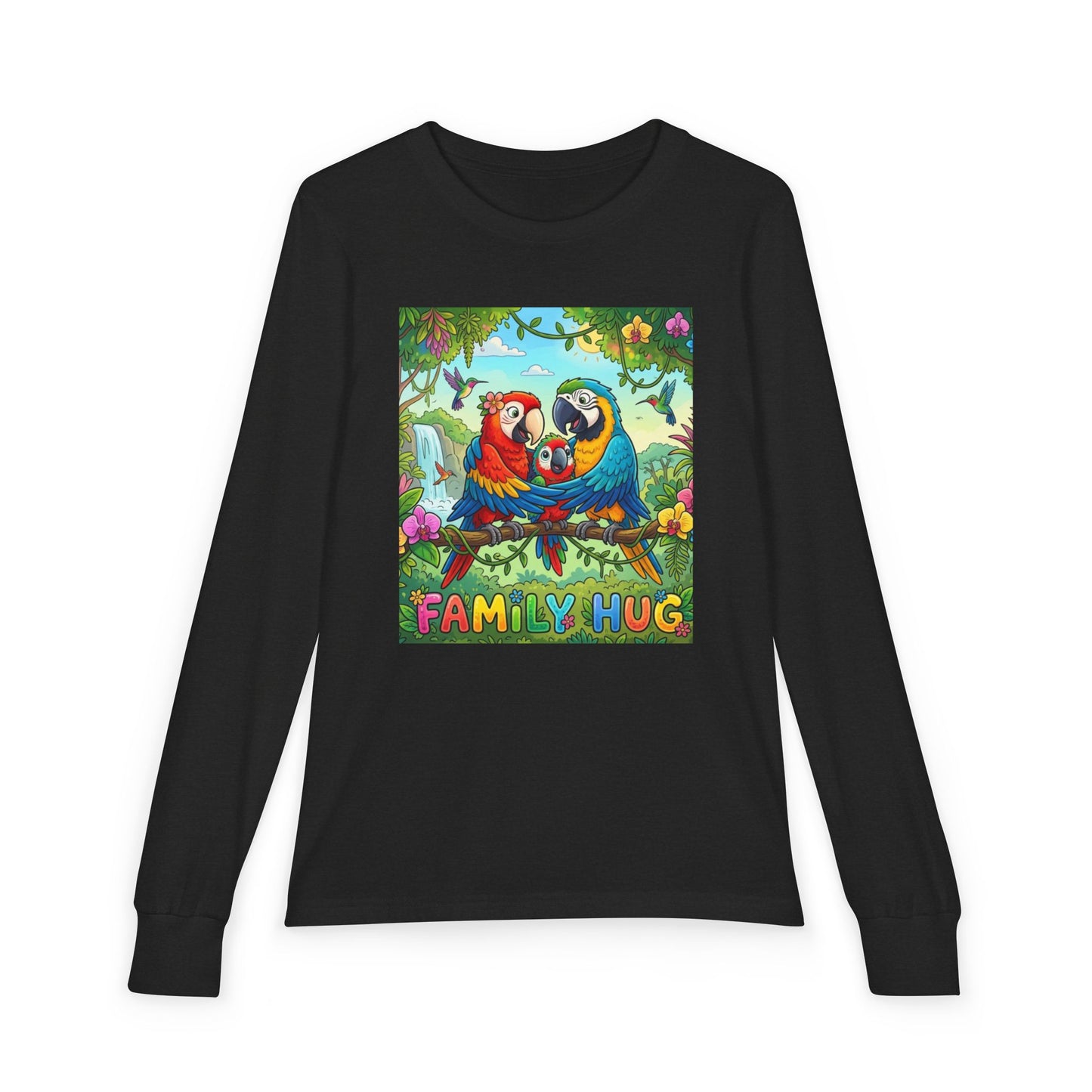 Family Hug Macaw Youth Jersey Long Sleeve Tee
