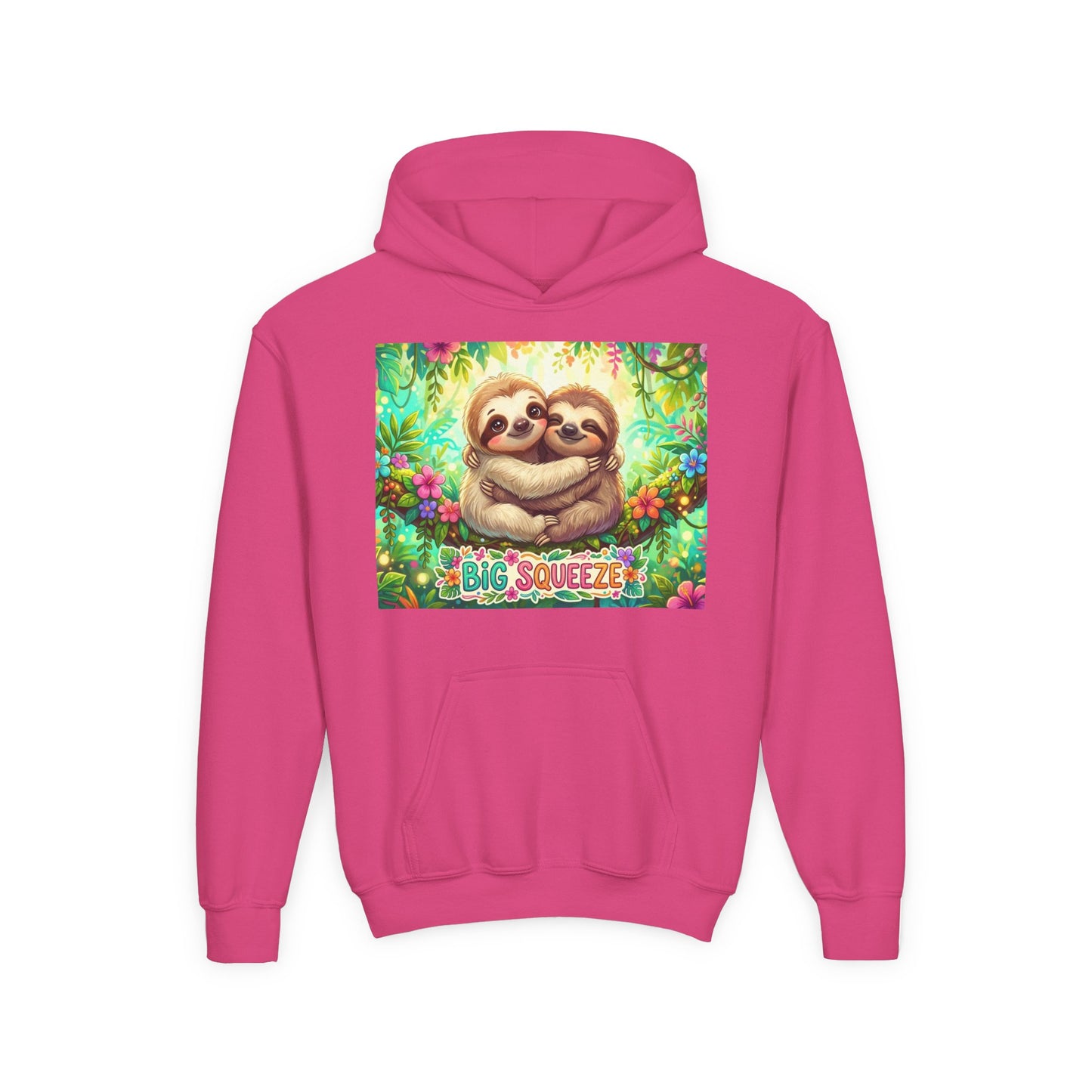 Big Squeeze Sloth Youth Heavy Blend Hooded Sweatshirt