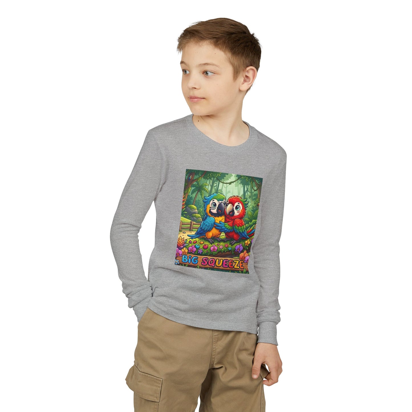 Big Squeeze Macaw Youth Jersey Long Sleeve Tee