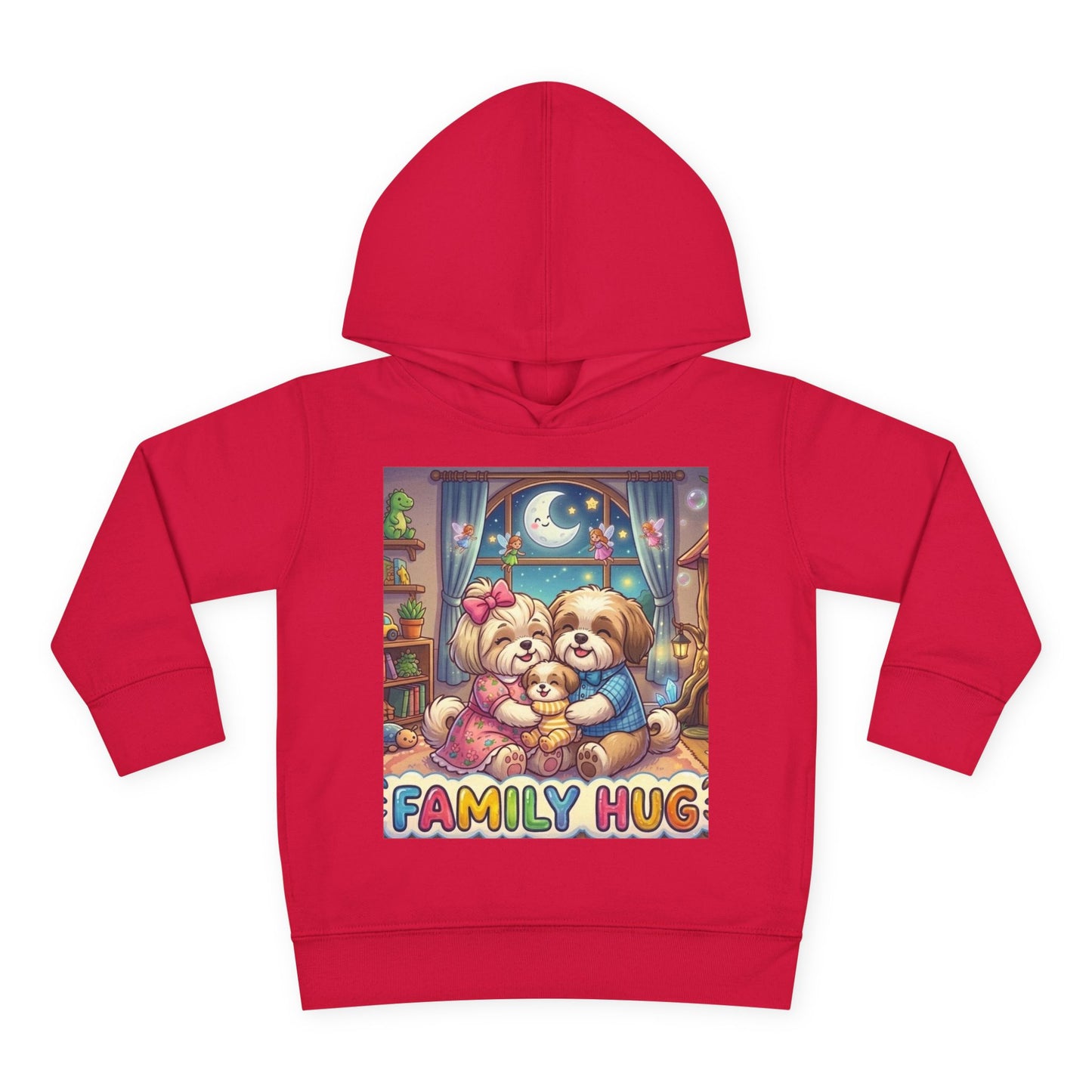 Family Hug Shih Tzu Toddler Pullover Fleece Hoodie