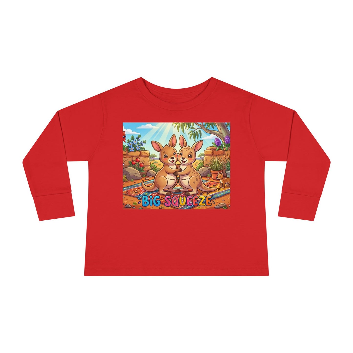Big Squeeze Kangaroo Toddler Long Sleeve Tee