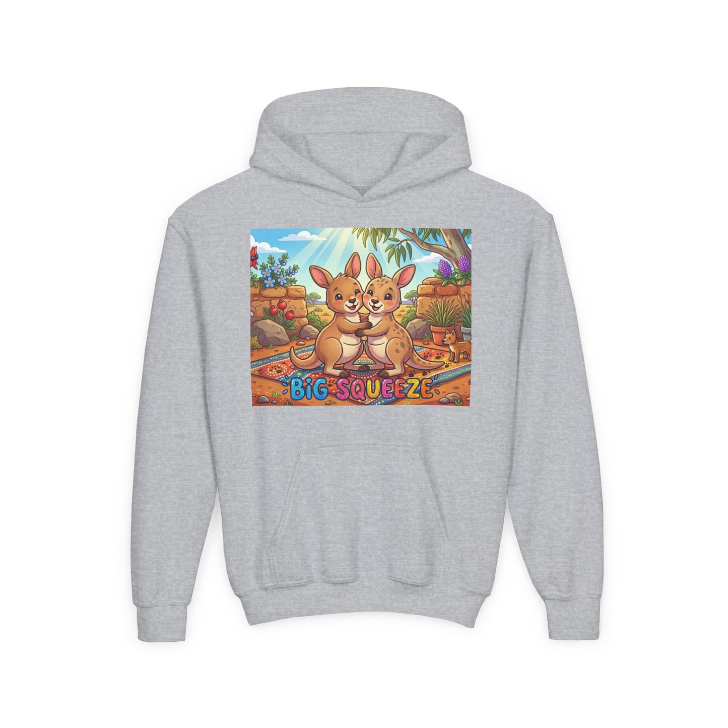 Big Squeeze Kangaroo Youth Heavy Blend Hooded Sweatshirt