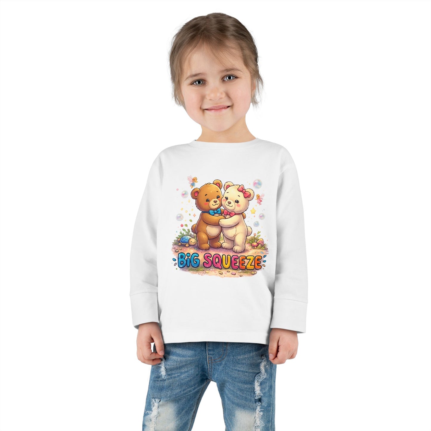 Big Squeeze Teddy Toddler Long Sleeve Tee
