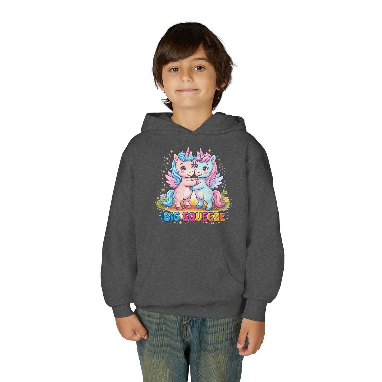 Big Squeeze Unicorn Youth Heavy Blend Hooded Sweatshirt
