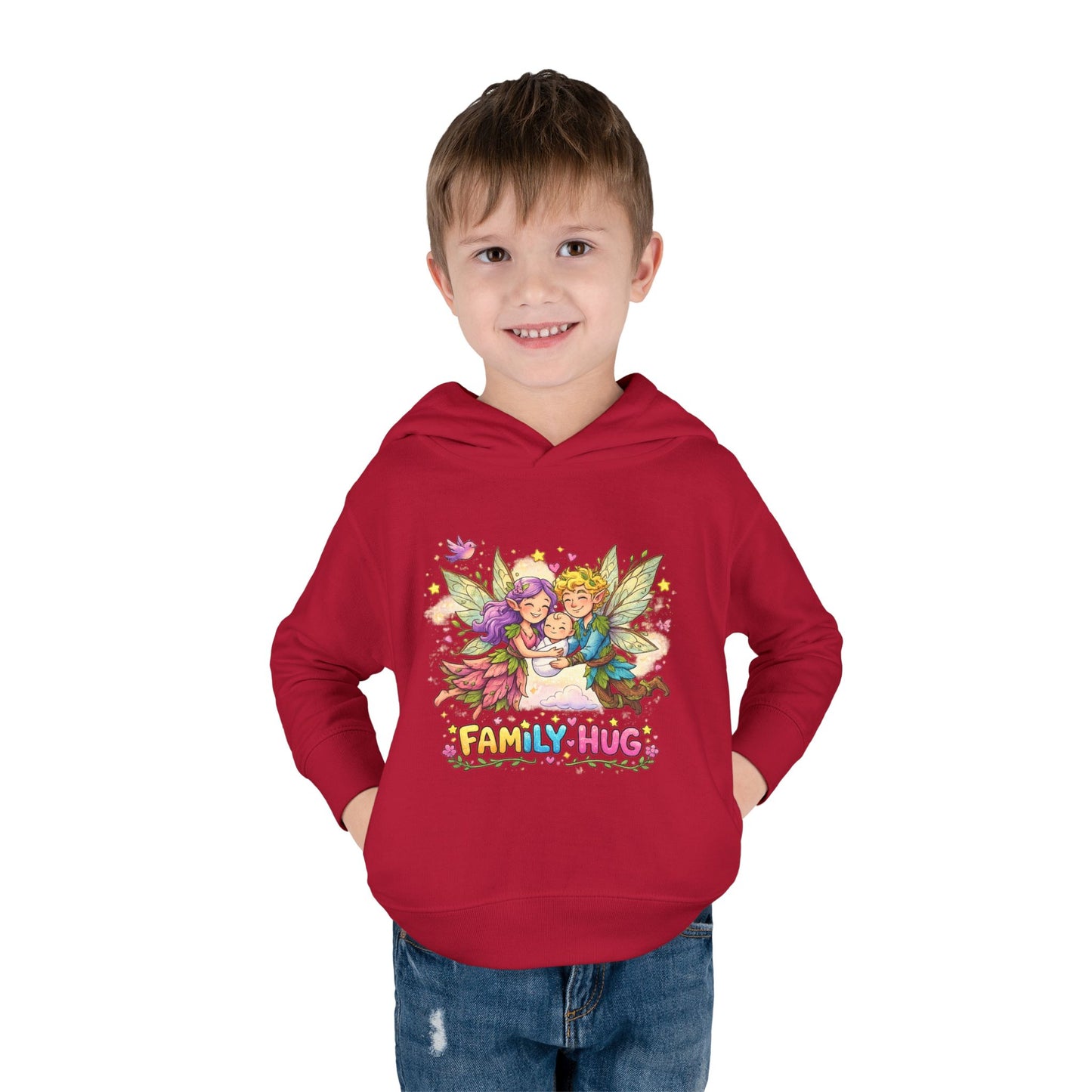 Family Hug Fairy Toddler Pullover Fleece Hoodie