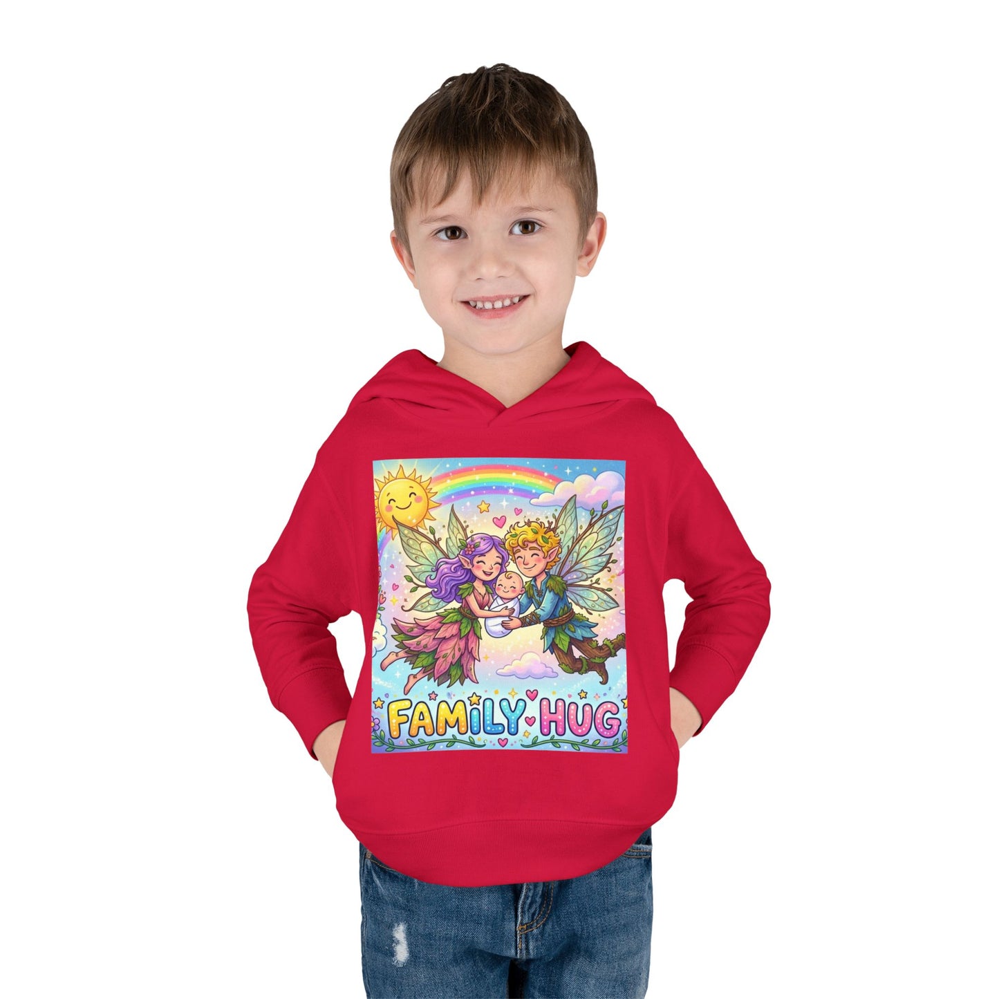Family Hug Fairy Toddler Pullover Fleece Hoodie