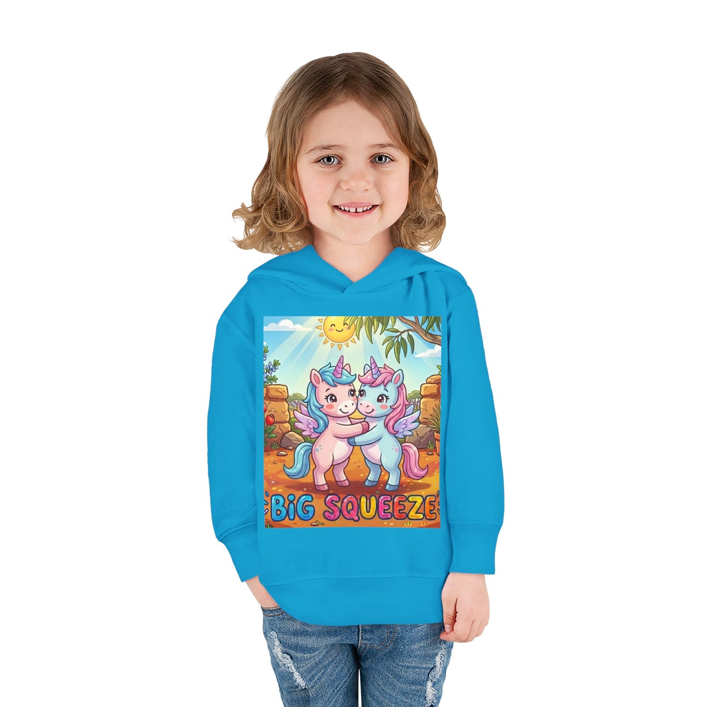 Big Squeeze Unicorn Toddler Pullover Fleece Hoodie