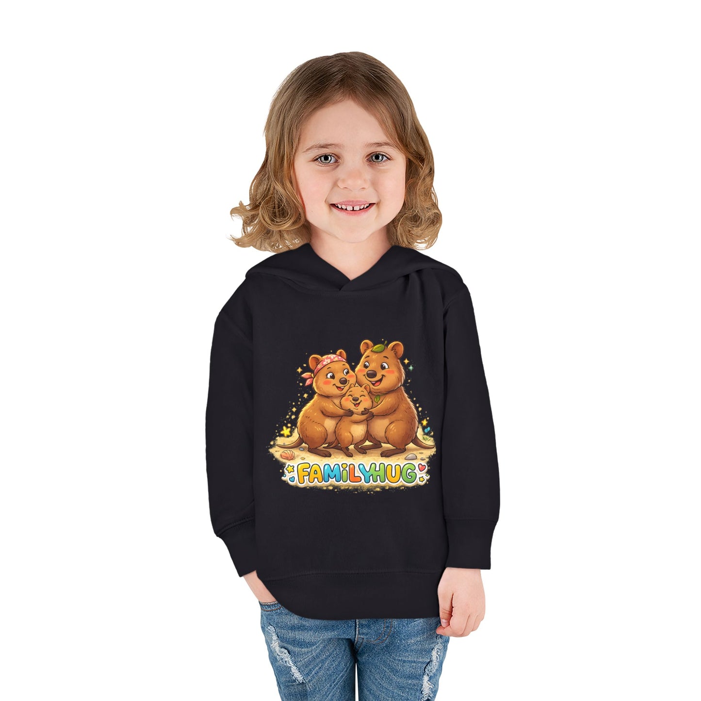 Family Hug Quokka Toddler Pullover Fleece Hoodie