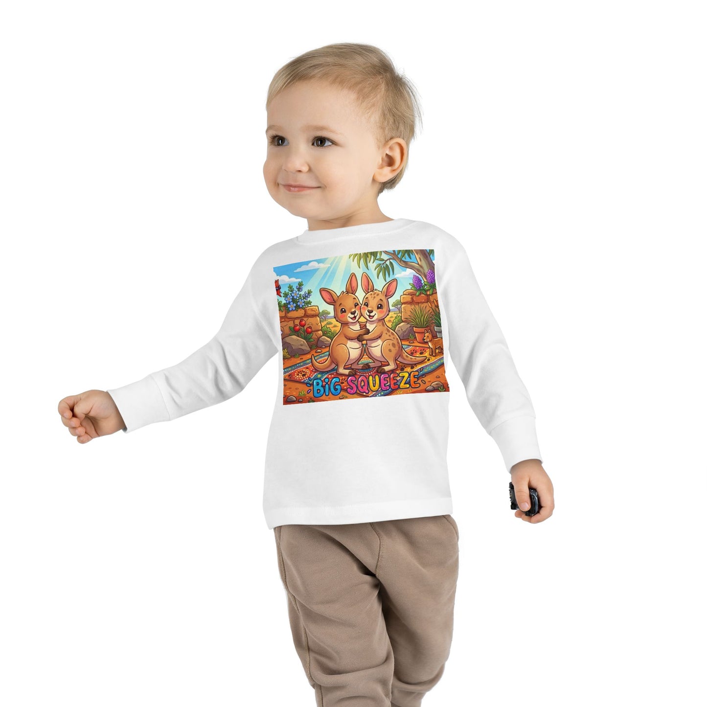 Big Squeeze Kangaroo Toddler Long Sleeve Tee