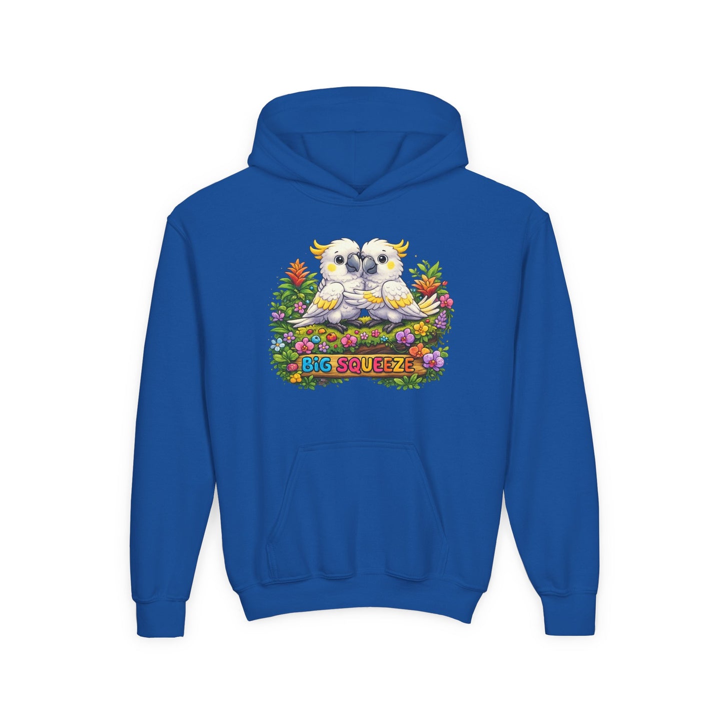 Big Squeeze Cockatoo Youth Heavy Blend Hooded Sweatshirt