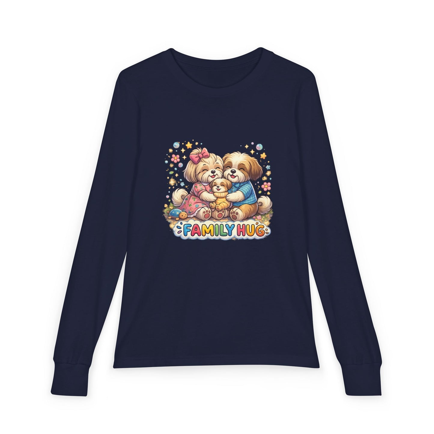 Family Hug Shih Tzu Youth Jersey Long Sleeve Tee