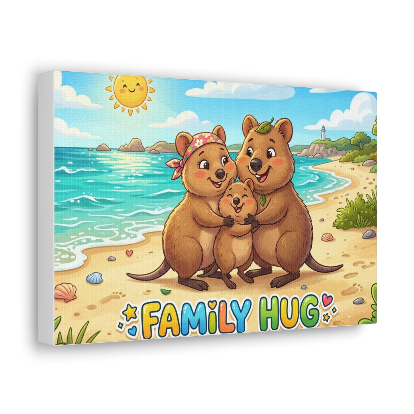 Family Hug Quokka Classic Canvas